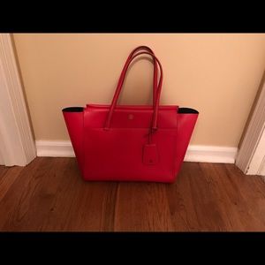 Tory Burch Large Parker Tote - Cherry Red